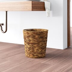 wicker trash can for bathroom